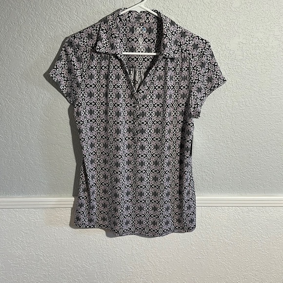 Croft & Barrow geometric print blouse - Picture 1 of 6